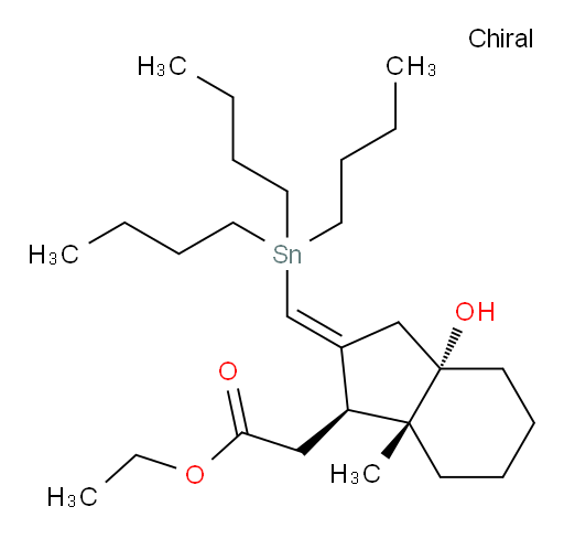 ethyl 2-((1R,3aS,7aR,E)-3a-hydroxy-7a-methyl-2-((tributylstannyl)methylene)octahydro-1H-inden-1-yl)acetate