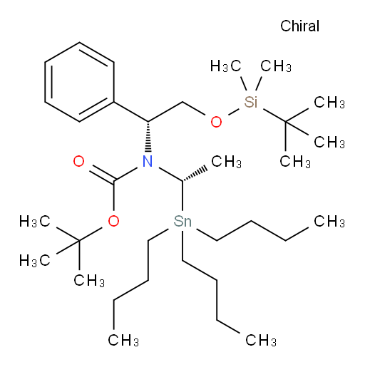 tert-butyl ((R)-2-((tert-butyldimethylsilyl)oxy)-1-phenylethyl)((S)-1-(tributylstannyl)ethyl)carbamate