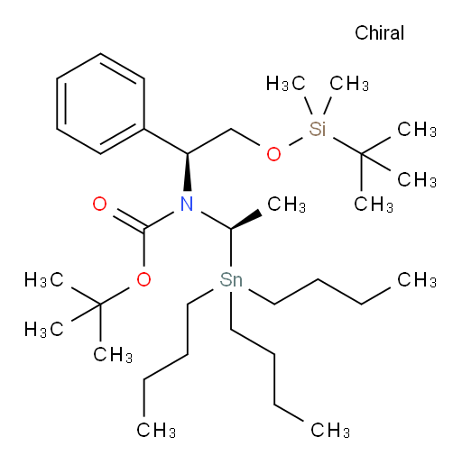 tert-butyl ((S)-2-((tert-butyldimethylsilyl)oxy)-1-phenylethyl)((R)-1-(tributylstannyl)ethyl)carbamate