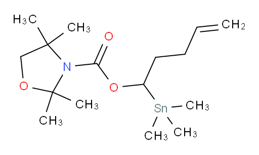 1-(trimethylstannyl)pent-4-en-1-yl 2,2,4,4-tetramethyloxazolidine-3-carboxylate