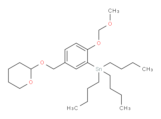 tributyl(2-(methoxymethoxy)-5-(((tetrahydro-2H-pyran-2-yl)oxy)methyl)phenyl)stannane
