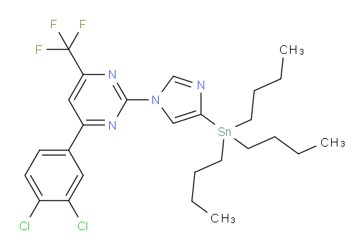 4-(3,4-二氯苯基)-2-(4-(三丁基锡基)-1H-咪唑-1-基)-6-(三氟甲基)嘧啶