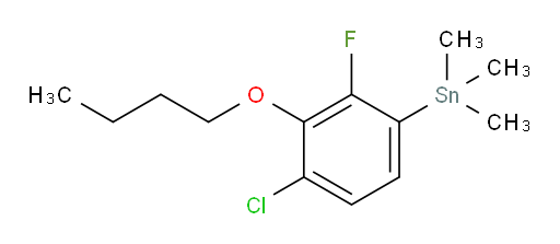 (3-butoxy-4-chloro-2-fluorophenyl)trimethylstannane