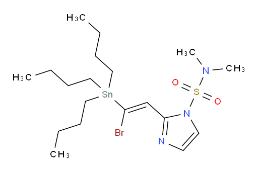 (E)-2-(2-bromo-2-(tributylstannyl)vinyl)-N,N-dimethyl-1H-imidazole-1-sulfonamide