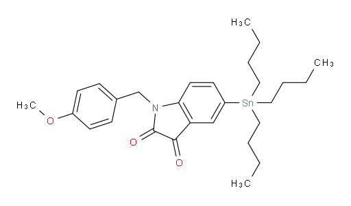 1-(4-methoxybenzyl)-5-(tributylstannyl)indoline-2,3-dione