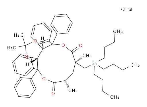 (3aR,7S,9S,12aR)-2,2,7,9-tetramethyl-4,4,12,12-tetraphenyl-7-((tributylstannyl)methyl)tetrahydro-3aH-[1,3]dioxolo[4,5-c][1,6]dioxacycloundecine-6,10(4H,7H)-dione