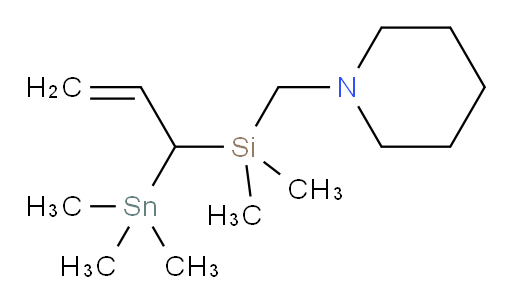 1-((dimethyl(1-(trimethylstannyl)allyl)silyl)methyl)piperidine