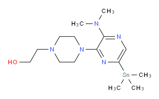 2-(4-(3-(dimethylamino)-6-(trimethylstannyl)pyrazin-2-yl)piperazin-1-yl)ethanol
