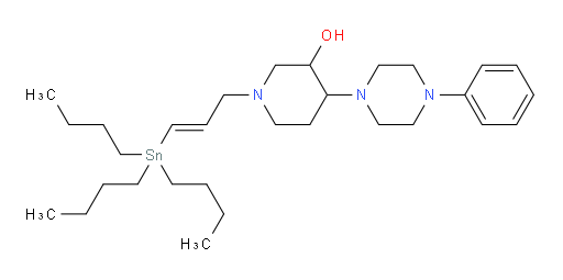(E)-4-(4-phenylpiperazin-1-yl)-1-(3-(tributylstannyl)allyl)piperidin-3-ol