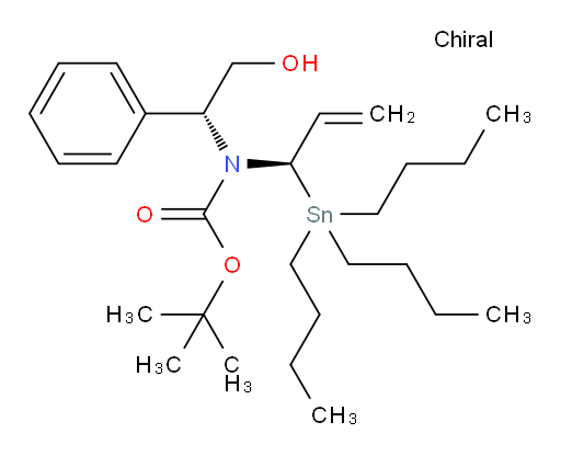 叔丁基 ((R)-2-羟基-1-苯基乙基)((R)-1-(三丁基锡基)烯丙基)氨基甲酸酯