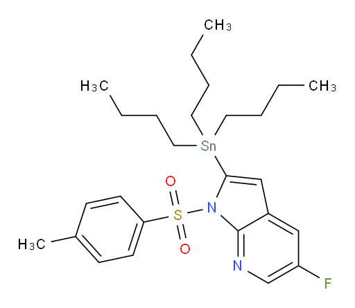 5-fluoro-1-tosyl-2-(tributylstannyl)-1H-pyrrolo[2,3-b]pyridine