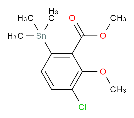 methyl 3-chloro-2-methoxy-6-(trimethylstannyl)benzoate