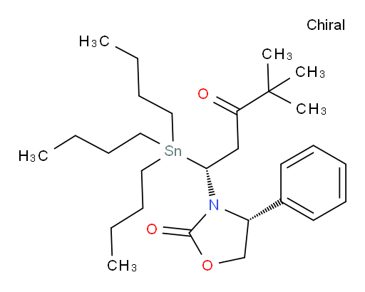 (R)-3-((R)-4,4-dimethyl-3-oxo-1-(tributylstannyl)pentyl)-4-phenyloxazolidin-2-one