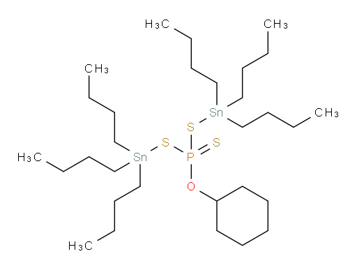 O-cyclohexyl S,S-bis(tributylstannyl) phosphorotrithioate