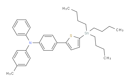 4-methyl-N-phenyl-N-(4-(5-(tributylstannyl)thiophen-2-yl)phenyl)aniline