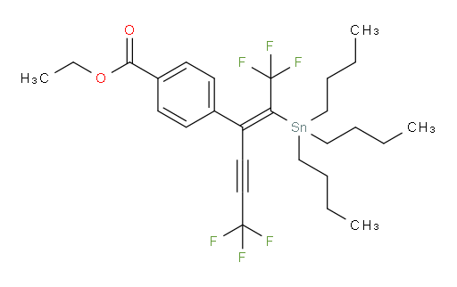 (Z)-ethyl 4-(1,1,1,6,6,6-hexafluoro-2-(tributylstannyl)hex-2-en-4-yn-3-yl)benzoate