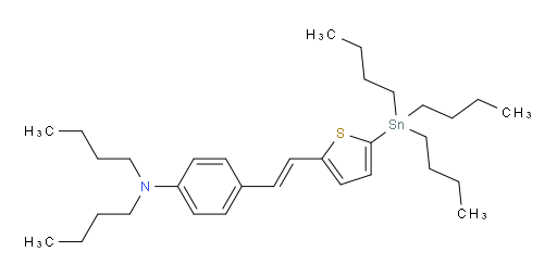 (E)-N,N-dibutyl-4-(2-(5-(tributylstannyl)thiophen-2-yl)vinyl)aniline