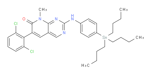 6-(2,6-dichlorophenyl)-8-methyl-2-((4-(tributylstannyl)phenyl)amino)pyrido[2,3-d]pyrimidin-7(8H)-one