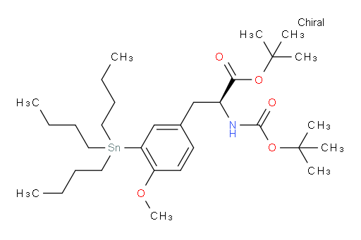 (S)-tert-butyl 2-((tert-butoxycarbonyl)amino)-3-(4-methoxy-3-(tributylstannyl)phenyl)propanoate