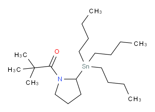 2,2-dimethyl-1-(2-(tributylstannyl)pyrrolidin-1-yl)propan-1-one