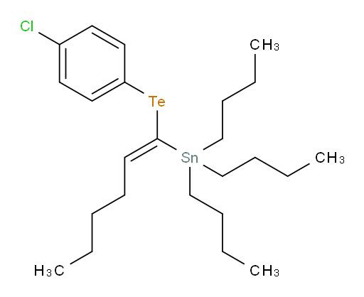 (E)-tributyl(1-((4-chlorophenyl)tellanyl)hex-1-en-1-yl)stannane