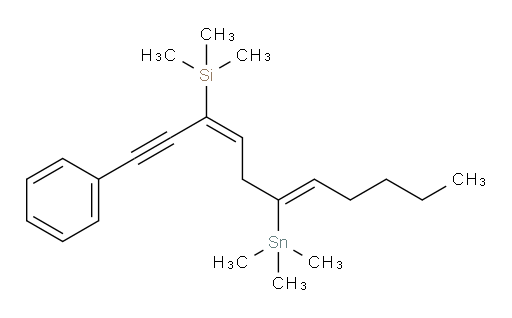 trimethyl((3E,6Z)-1-phenyl-6-(trimethylstannyl)undeca-3,6-dien-1-yn-3-yl)silane