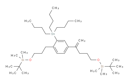 tert-butyl(3-(4-(5-((tert-butyldimethylsilyl)oxy)pent-1-en-2-yl)-2-(tributylstannyl)phenyl)propoxy)dimethylsilane