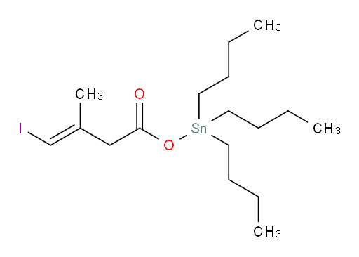 (E)-三丁基锡基 4-碘-3-甲基丁-3-烯酸酯