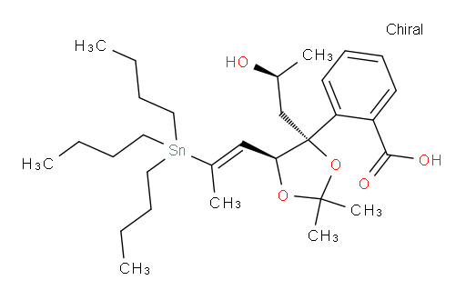 2-((4R,5S)-4-((S)-2-羟基丙基)-2,2-二甲基-5-((E)-2-(三丁基锡基)丙烯-1-基)-1,3-二氧杂环戊烷-4-基)苯甲酸