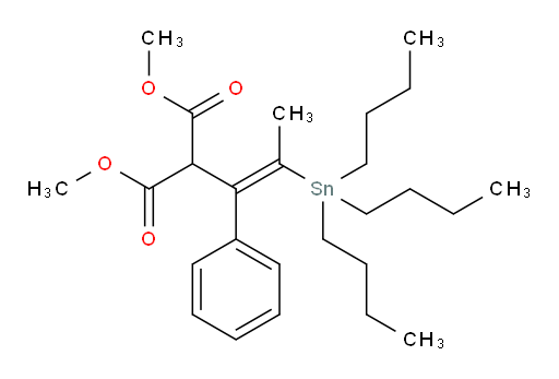 (Z)-dimethyl 2-(1-phenyl-2-(tributylstannyl)prop-1-en-1-yl)malonate
