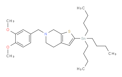 6-(3,4-dimethoxybenzyl)-2-(tributylstannyl)-4,5,6,7-tetrahydrothieno[2,3-c]pyridine