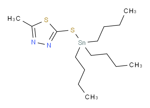 2-methyl-5-((tributylstannyl)thio)-1,3,4-thiadiazole
