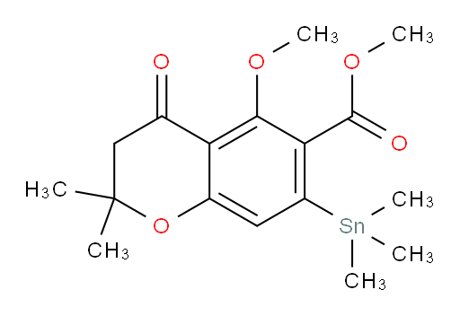 methyl 5-methoxy-2,2-dimethyl-4-oxo-7-(trimethylstannyl)chroman-6-carboxylate