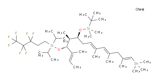 (5S,6S,7R)-7-((E)-丁-2-烯-2-基)-12,12,13,13,14,14,14-七氟-9,9-二异丙基-2,2,3,3,6-五甲基-5-((2E,4E,7E)-3,5,7-三甲基-8-(三甲基锡基)辛-2,4,7-三烯-1-基)-4,8-二氧杂-3,9-二硅杂十四烷