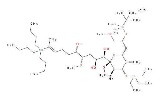(1R,2S,4S,5S,E)-1-((2R,3R,4S,5S,6R)-6-((R)-2-((tert-butyldimethylsilyl)oxy)-3-methoxypropyl)-2-methoxy-3,5-dimethyl-4-((triethylsilyl)oxy)tetrahydro-2H-pyran-2-yl)-4-methoxy-9-(tributylstannyl)dec-8-ene-1,2,5-triol