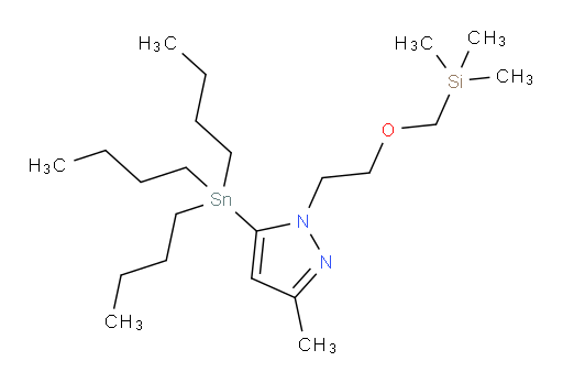 3-methyl-5-(tributylstannyl)-1-(2-((trimethylsilyl)methoxy)ethyl)-1H-pyrazole