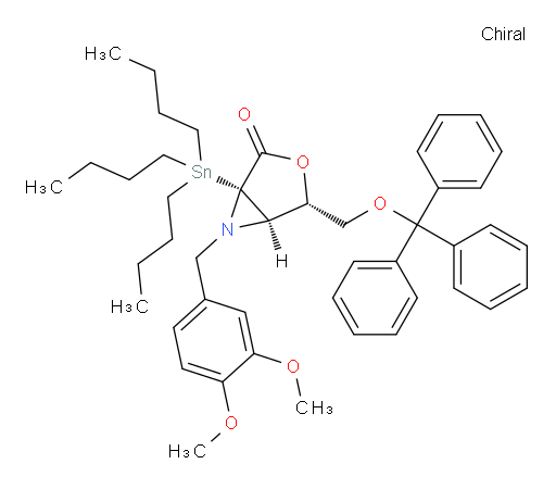 (1S,4S,5R)-6-(3,4-dimethoxybenzyl)-1-(tributylstannyl)-4-((trityloxy)methyl)-3-oxa-6-azabicyclo[3.1.0]hexan-2-one
