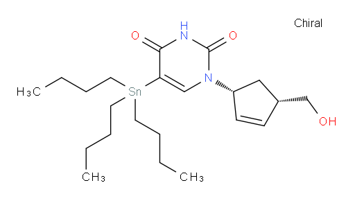 1-((1R,4S)-4-(hydroxymethyl)cyclopent-2-en-1-yl)-5-(tributylstannyl)pyrimidine-2,4(1H,3H)-dione