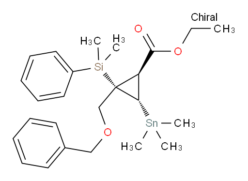 (1R,2S,3S)-ethyl 2-((benzyloxy)methyl)-2-(dimethyl(phenyl)silyl)-3-(trimethylstannyl)cyclopropanecarboxylate