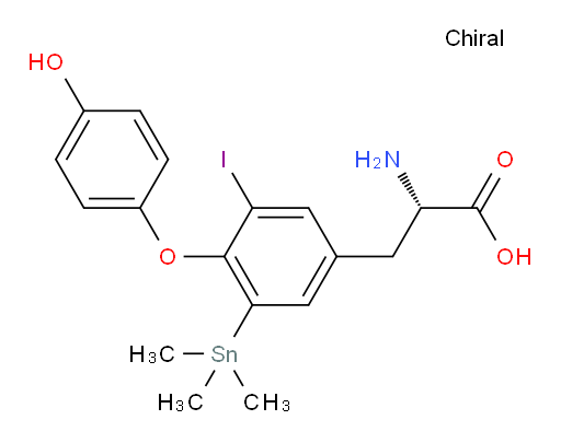 (S)-2-amino-3-(4-(4-hydroxyphenoxy)-3-iodo-5-(trimethylstannyl)phenyl)propanoic acid