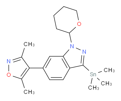3,5-dimethyl-4-(1-(tetrahydro-2H-pyran-2-yl)-3-(trimethylstannyl)-1H-indazol-6-yl)isoxazole