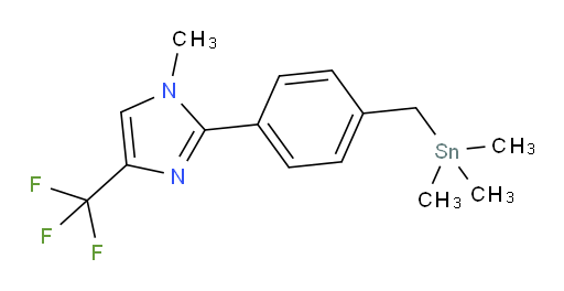 1-methyl-4-(trifluoromethyl)-2-(4-((trimethylstannyl)methyl)phenyl)-1H-imidazole