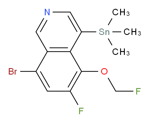 8-bromo-6-fluoro-5-(fluoromethoxy)-4-(trimethylstannyl)isoquinoline