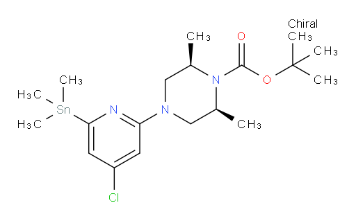 (2R,6S)-tert-butyl 4-(4-chloro-6-(trimethylstannyl)pyridin-2-yl)-2,6-dimethylpiperazine-1-carboxylate