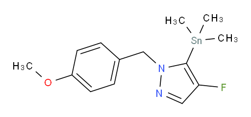 4-fluoro-1-(4-methoxybenzyl)-5-(trimethylstannyl)-1H-pyrazole