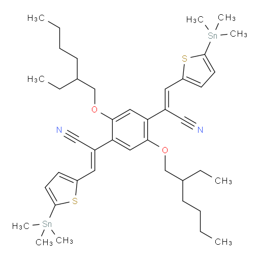 (2Z,2'Z)-2,2'-(2,5-bis((2-ethylhexyl)oxy)-1,4-phenylene)bis(3-(5-(trimethylstannyl)thiophen-2-yl)acrylonitrile)