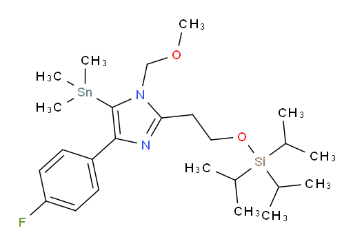 4-(4-fluorophenyl)-1-(methoxymethyl)-2-(2-((triisopropylsilyl)oxy)ethyl)-5-(trimethylstannyl)-1H-imidazole