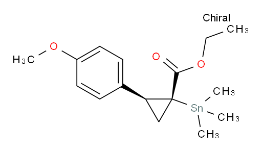(1R,2S)-ethyl 2-(4-methoxyphenyl)-1-(trimethylstannyl)cyclopropanecarboxylate