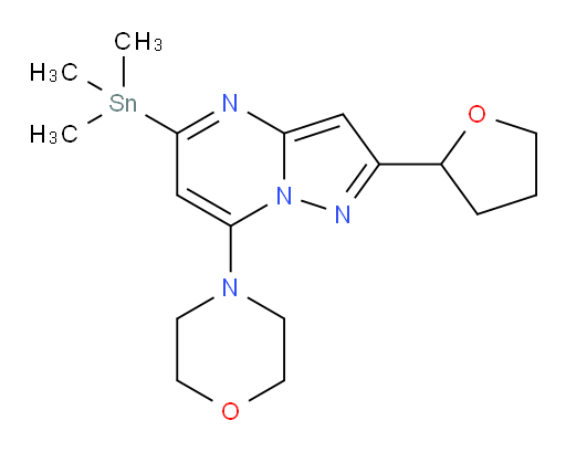 4-(2-(tetrahydrofuran-2-yl)-5-(trimethylstannyl)pyrazolo[1,5-a]pyrimidin-7-yl)morpholine