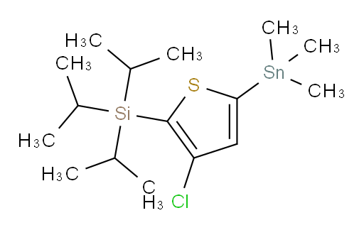 (3-chloro-5-(trimethylstannyl)thiophen-2-yl)triisopropylsilane